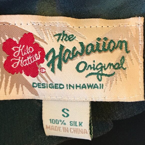 VTG Hilo Hattie Hawaiian maxi dress women S silk ruffle Hibiscus tropical island - Picture 6 of 9